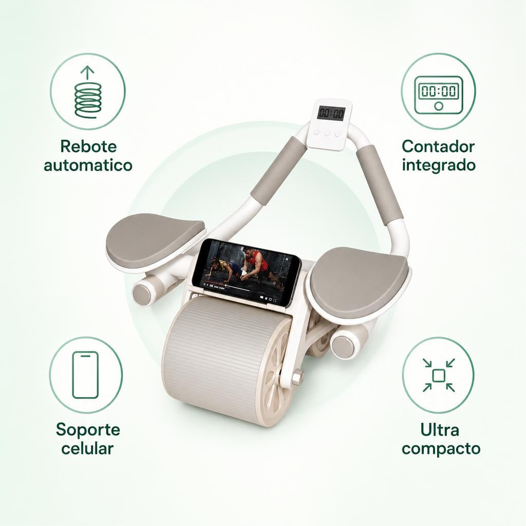 Beneficios: rebote automatico, contador, soporte celular, compacto