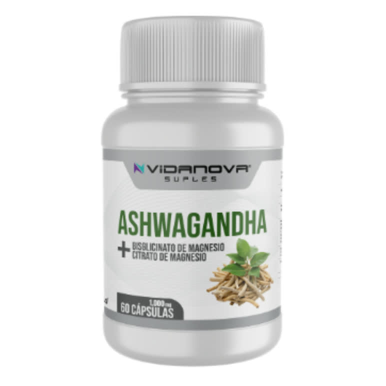 Frasco de Ashwagandha con Magnesio, 60 cápsulas